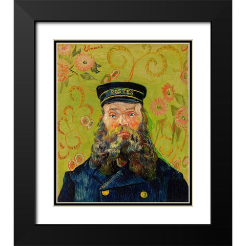 The Postman (Joseph Roulin) (1888) Black Modern Wood Framed Art Print with Double Matting by Van Gogh, Vincent