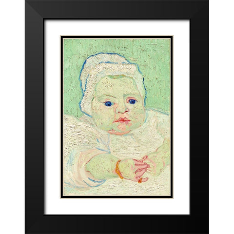 Roulins Baby (1888) Black Modern Wood Framed Art Print with Double Matting by Van Gogh, Vincent