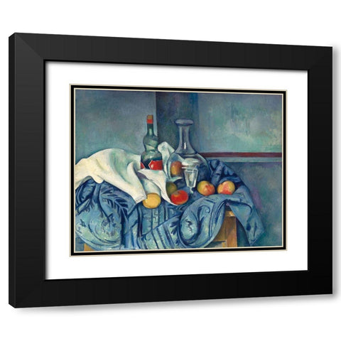 The Peppermint Bottle Black Modern Wood Framed Art Print with Double Matting by Cezanne, Paul