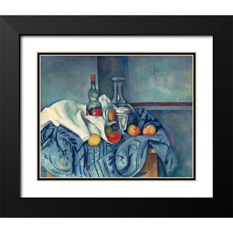 The Peppermint Bottle Black Modern Wood Framed Art Print with Double Matting by Cezanne, Paul