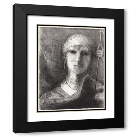 Parsifal Black Modern Wood Framed Art Print with Double Matting by Redon, Odilon