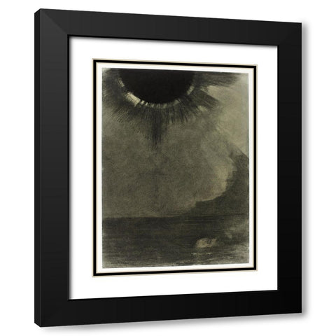 The Walleye Black Modern Wood Framed Art Print with Double Matting by Redon, Odilon