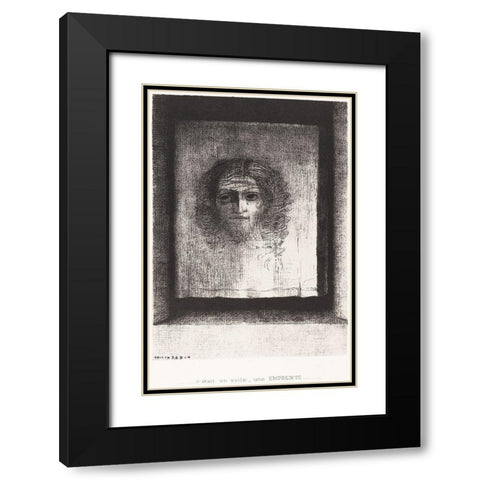 It Was a Veil, an Imprint Black Modern Wood Framed Art Print with Double Matting by Redon, Odilon