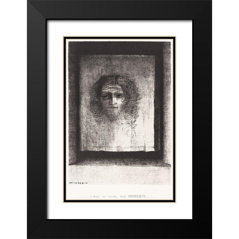 It Was a Veil, an Imprint Black Modern Wood Framed Art Print with Double Matting by Redon, Odilon