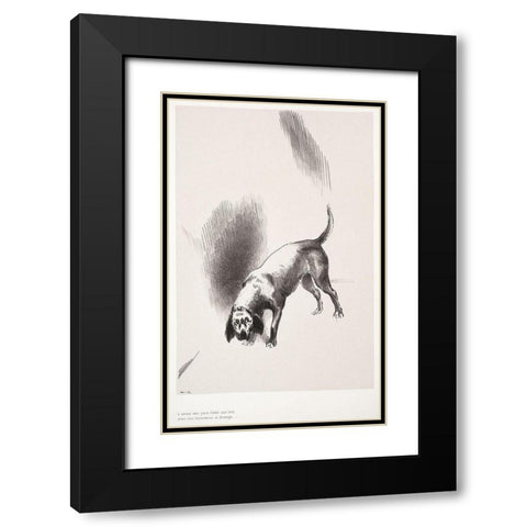 He Fixed His Eyes on Me with an Expression That Was So StrangeÂ  Black Modern Wood Framed Art Print with Double Matting by Redon, Odilon