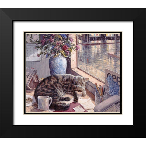 After Hours Black Modern Wood Framed Art Print with Double Matting by Kruskamp, Janet