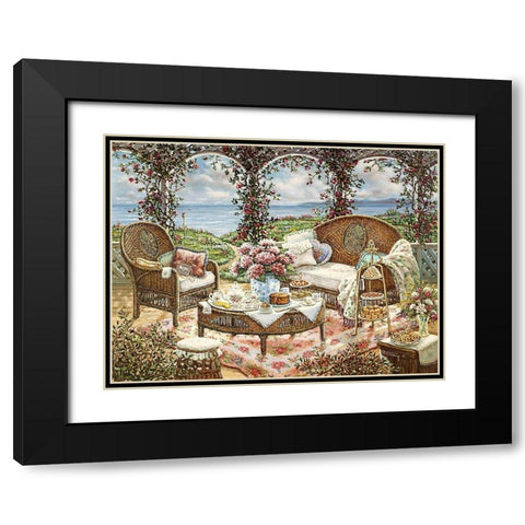 Afternoon Tea Black Modern Wood Framed Art Print with Double Matting by Kruskamp, Janet