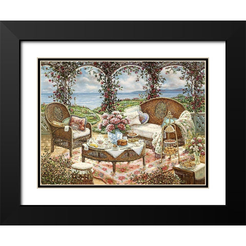 Afternoon Tea Black Modern Wood Framed Art Print with Double Matting by Kruskamp, Janet