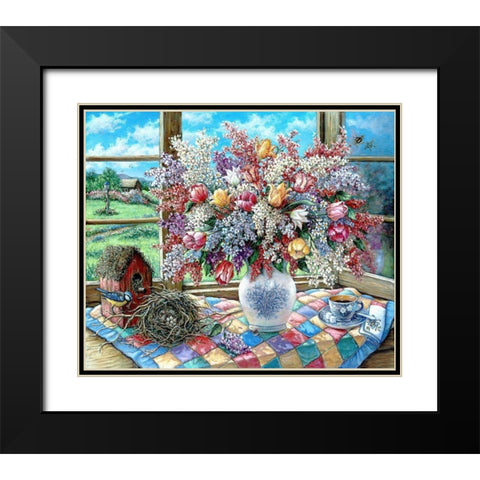 Guest Cottage Black Modern Wood Framed Art Print with Double Matting by Kruskamp, Janet