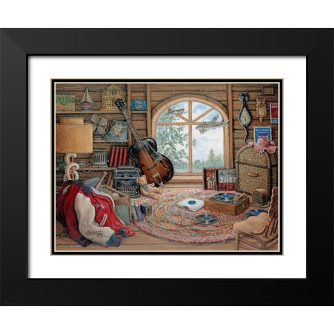 Attic Treasures Black Modern Wood Framed Art Print with Double Matting by Kruskamp, Janet