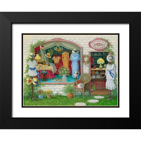 Yesterdays Fashions Black Modern Wood Framed Art Print with Double Matting by Kruskamp, Janet