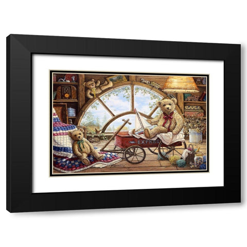Remembering Yesterday Black Modern Wood Framed Art Print with Double Matting by Kruskamp, Janet