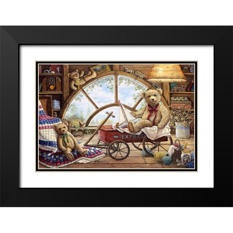 Remembering Yesterday Black Modern Wood Framed Art Print with Double Matting by Kruskamp, Janet