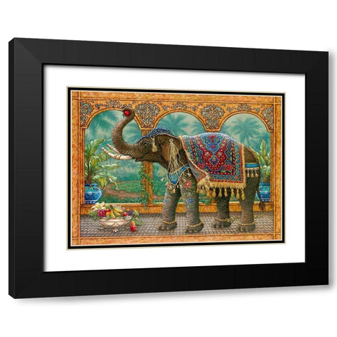 Rajahs Feast Black Modern Wood Framed Art Print with Double Matting by Kruskamp, Janet