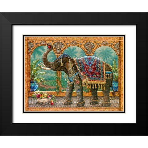 Rajahs Feast Black Modern Wood Framed Art Print with Double Matting by Kruskamp, Janet