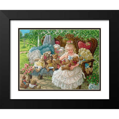 Hollys Bears Black Modern Wood Framed Art Print with Double Matting by Kruskamp, Janet