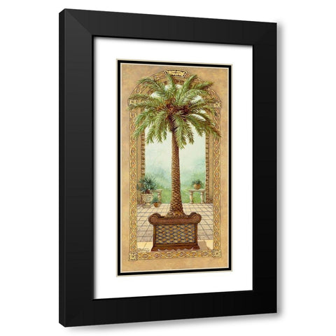 Palm Tree in Basket I Black Modern Wood Framed Art Print with Double Matting by Kruskamp, Janet