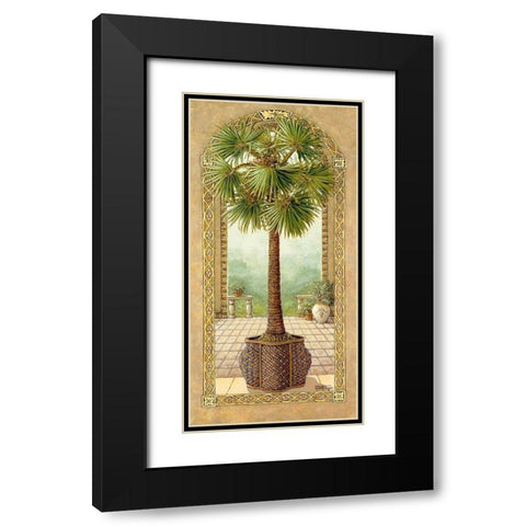 Palm Tree in Basket II Black Modern Wood Framed Art Print with Double Matting by Kruskamp, Janet