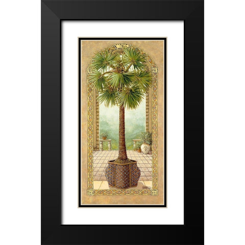 Palm Tree in Basket II Black Modern Wood Framed Art Print with Double Matting by Kruskamp, Janet