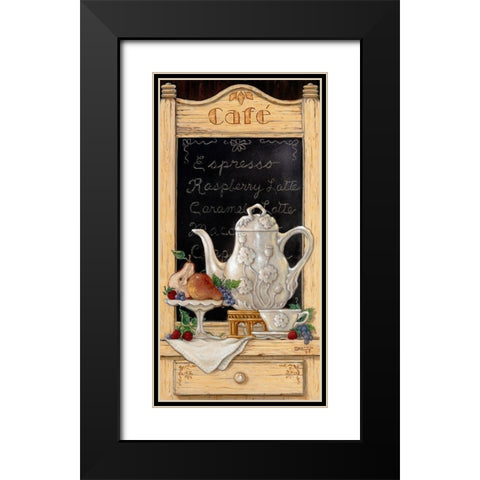 Coffee and Fruit II Black Modern Wood Framed Art Print with Double Matting by Kruskamp, Janet