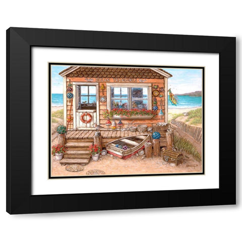 Ocean Treasures Black Modern Wood Framed Art Print with Double Matting by Kruskamp, Janet