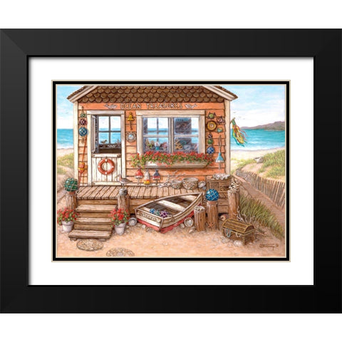 Ocean Treasures Black Modern Wood Framed Art Print with Double Matting by Kruskamp, Janet