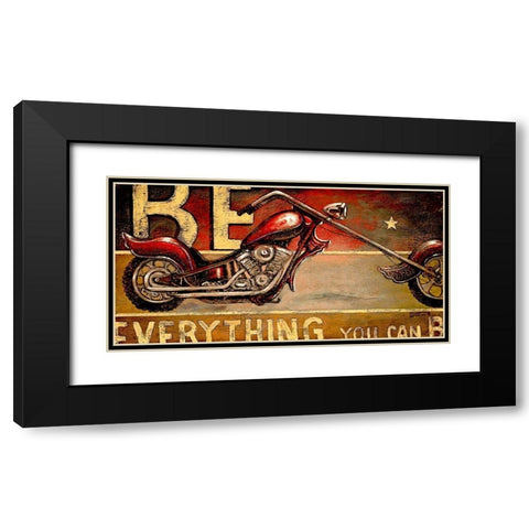 Be Everything Black Modern Wood Framed Art Print with Double Matting by Kruskamp, Janet