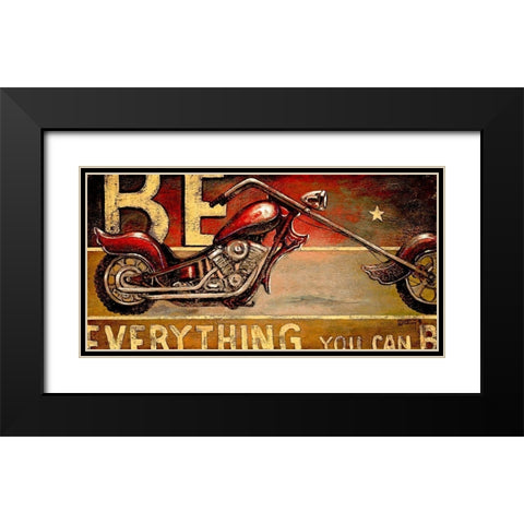 Be Everything Black Modern Wood Framed Art Print with Double Matting by Kruskamp, Janet