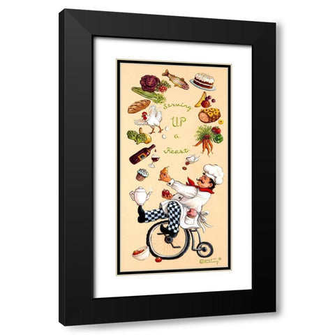 Serving Up A Feast Black Modern Wood Framed Art Print with Double Matting by Kruskamp, Janet