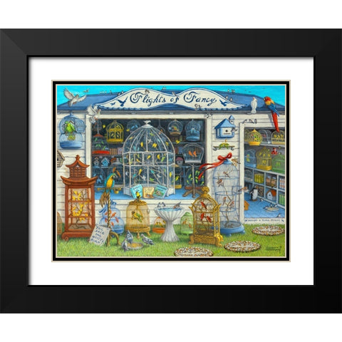 Flights of Fancy Black Modern Wood Framed Art Print with Double Matting by Kruskamp, Janet