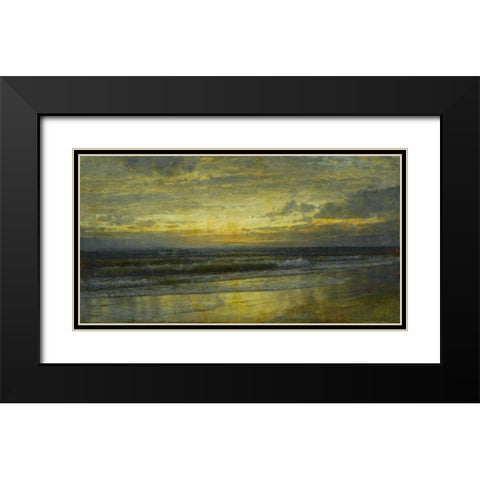 Marine 1897 Black Modern Wood Framed Art Print with Double Matting by Richards, William Trost