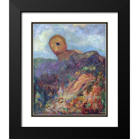 The Cyclops, 1914 Black Modern Wood Framed Art Print with Double Matting by Redon, Odilon