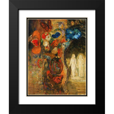 Apparition, 1905â€“1910 Black Modern Wood Framed Art Print with Double Matting by Redon, Odilon