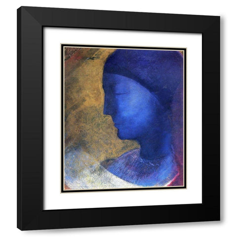 The Golden Cell Black Modern Wood Framed Art Print with Double Matting by Redon, Odilon