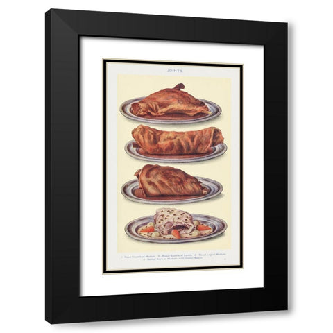 Joints Black Modern Wood Framed Art Print with Double Matting by Mrs. Beeton''s Book of Household Management