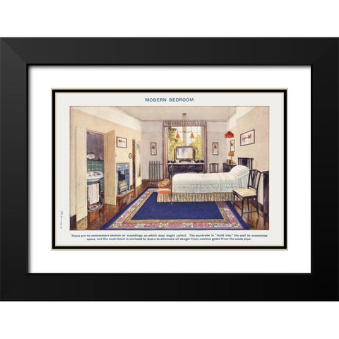 Modern bedroom Black Modern Wood Framed Art Print with Double Matting by Mrs. Beeton''s Book of Household Management