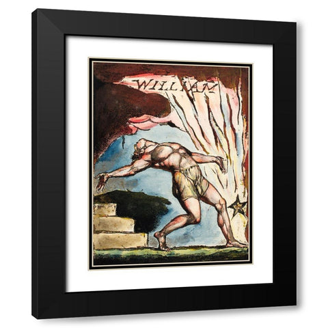 William illustration from Milton Black Modern Wood Framed Art Print with Double Matting by Blake, William