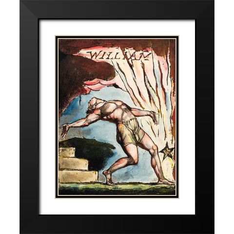 William illustration from Milton Black Modern Wood Framed Art Print with Double Matting by Blake, William