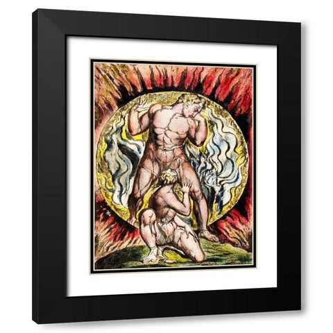 Stepping out of the Sun from Milton Black Modern Wood Framed Art Print with Double Matting by Blake, William