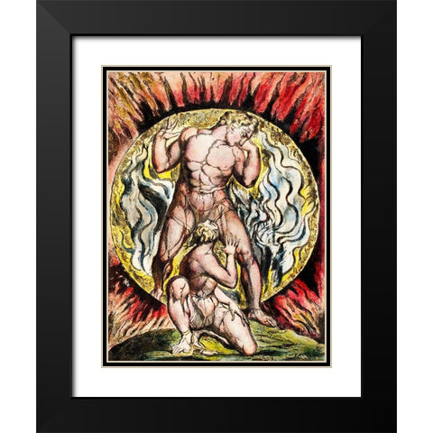 Stepping out of the Sun from Milton Black Modern Wood Framed Art Print with Double Matting by Blake, William