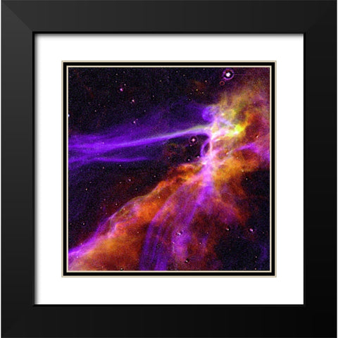 Cygnus Loop Supernova Blast Wave Black Modern Wood Framed Art Print with Double Matting by NASA