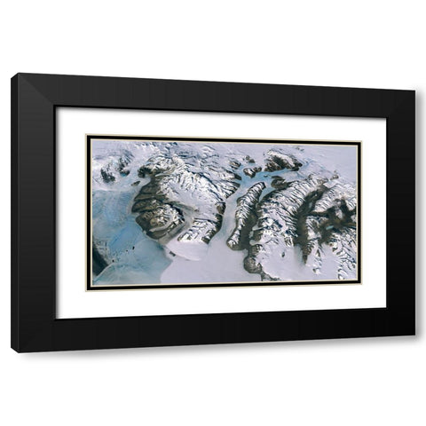 Ferrar Glacier, Antarctica Black Modern Wood Framed Art Print with Double Matting by NASA