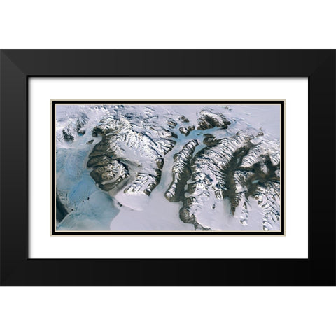 Ferrar Glacier, Antarctica Black Modern Wood Framed Art Print with Double Matting by NASA