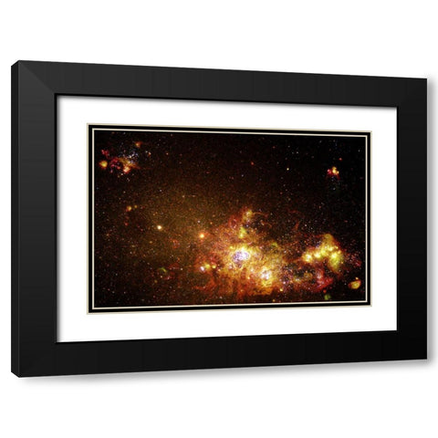 Fireworks of Star Formation Light Up a Galaxy Black Modern Wood Framed Art Print with Double Matting by NASA