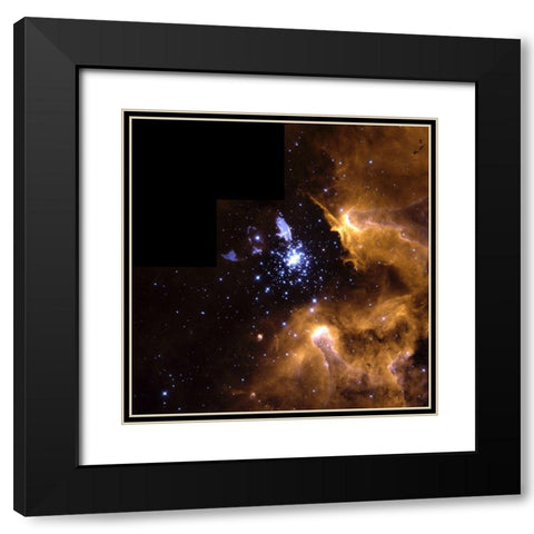 Life Cycle of Stars Black Modern Wood Framed Art Print with Double Matting by NASA