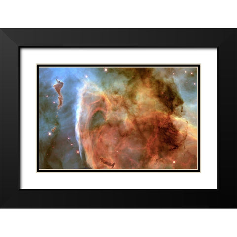 Light and Shadow in the Carina Nebula Black Modern Wood Framed Art Print with Double Matting by NASA