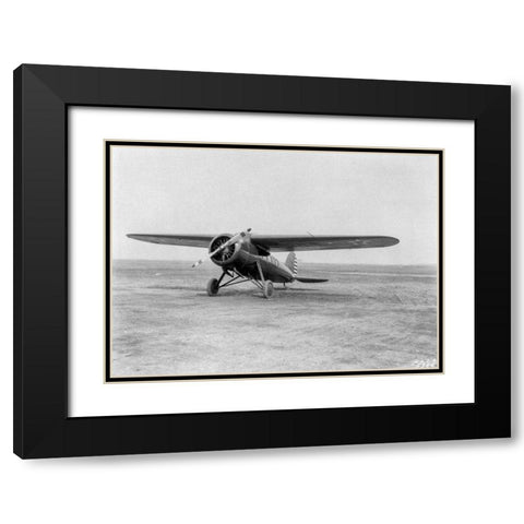 Lockheed Y1C-12 Black Modern Wood Framed Art Print with Double Matting by NASA