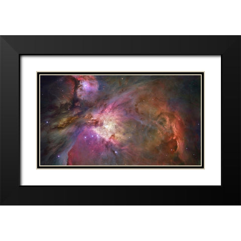 Orion Nebula Black Modern Wood Framed Art Print with Double Matting by NASA