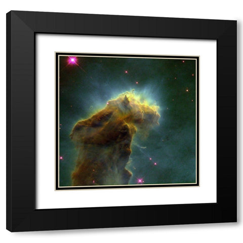 Stellar Black Modern Wood Framed Art Print with Double Matting by NASA