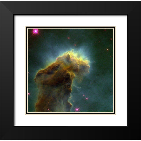 Stellar Black Modern Wood Framed Art Print with Double Matting by NASA